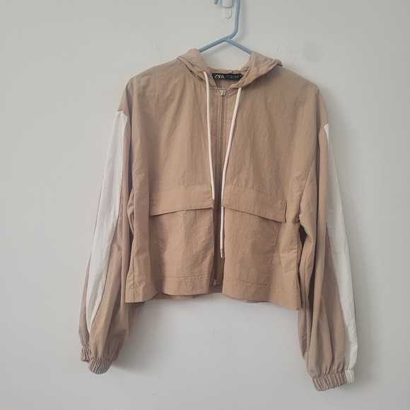 Zara Anorak Jacket Relax Fit Oversized Cropped Jacket Size Small - Picture 4 of 16